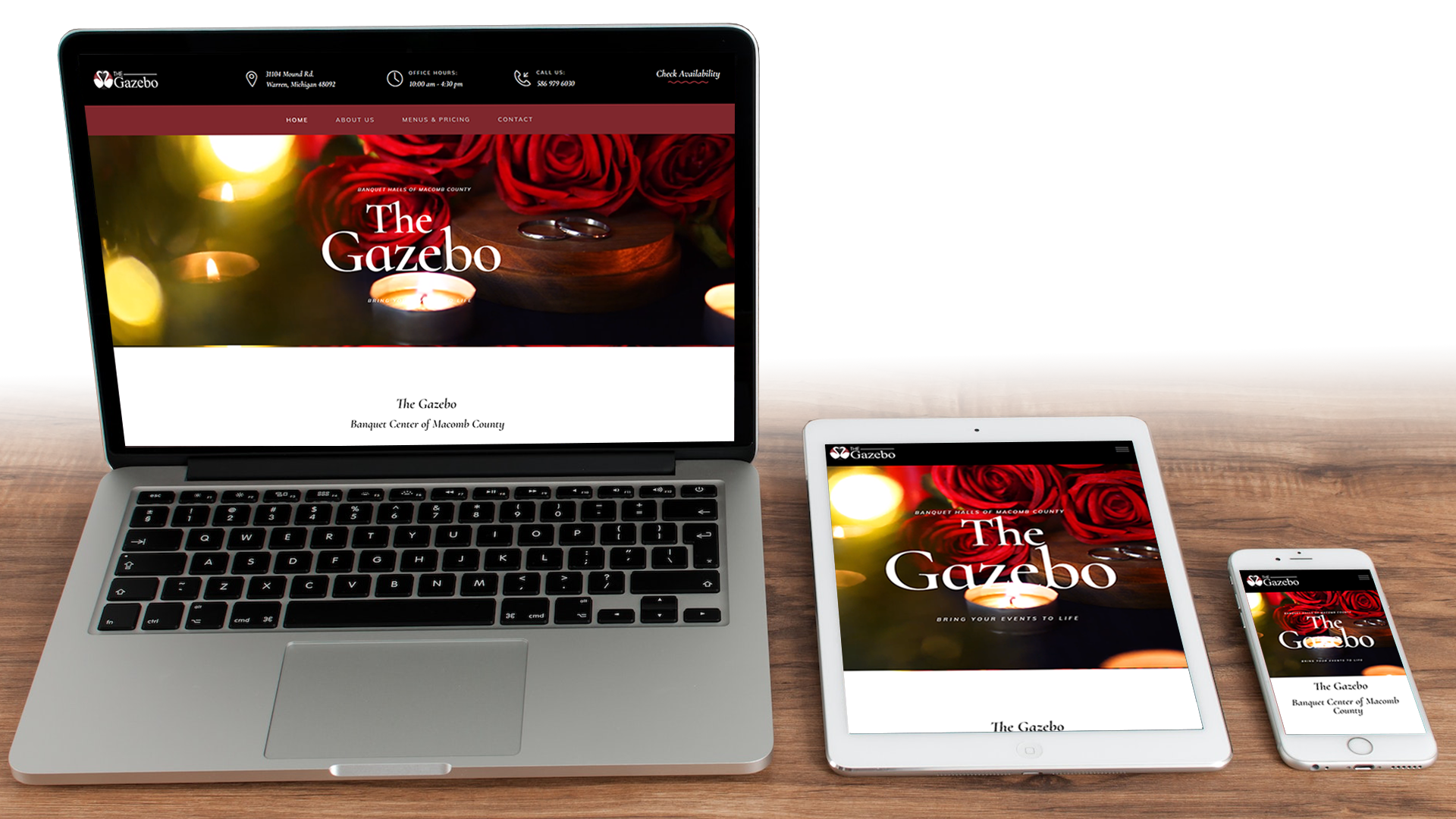 The Gazebo Banquet Centers Responsive Web Design